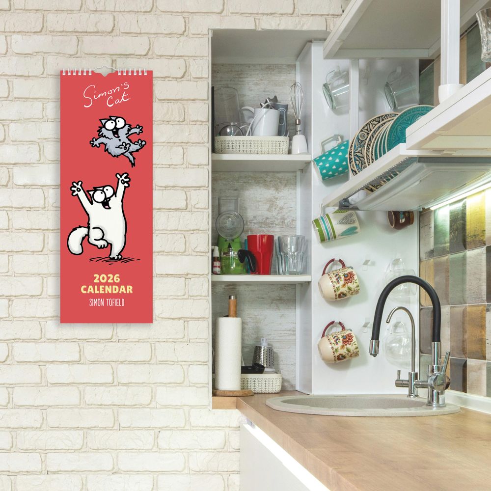 2026 Simon's Cat Slim Wall Calendar