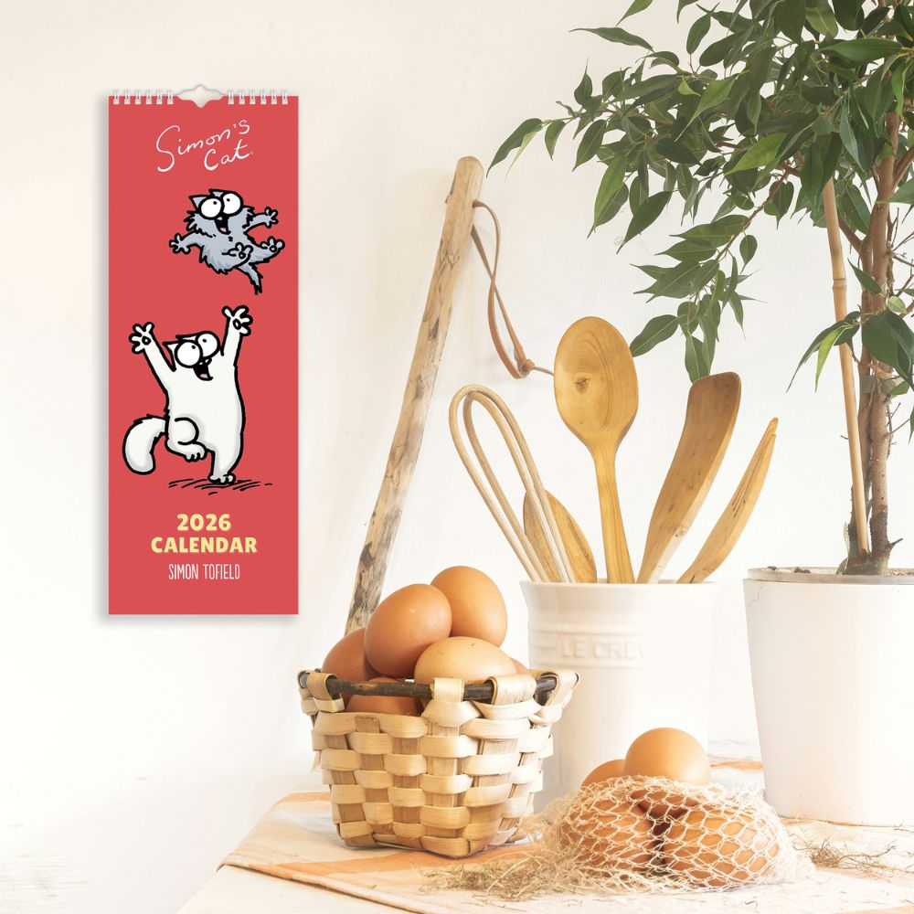 2026 Simon's Cat Slim Wall Calendar
