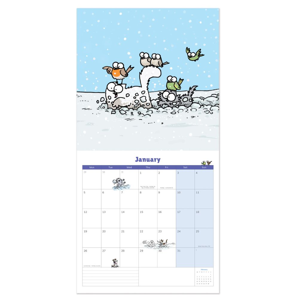 2026 Simon's Cat Square Wall Calendar
