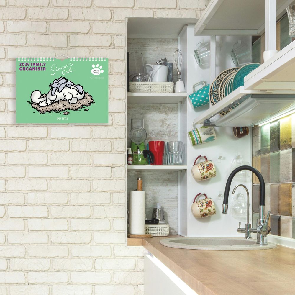 2026 Simon's Cat A4 Family Planner Organiser Wall Calendar