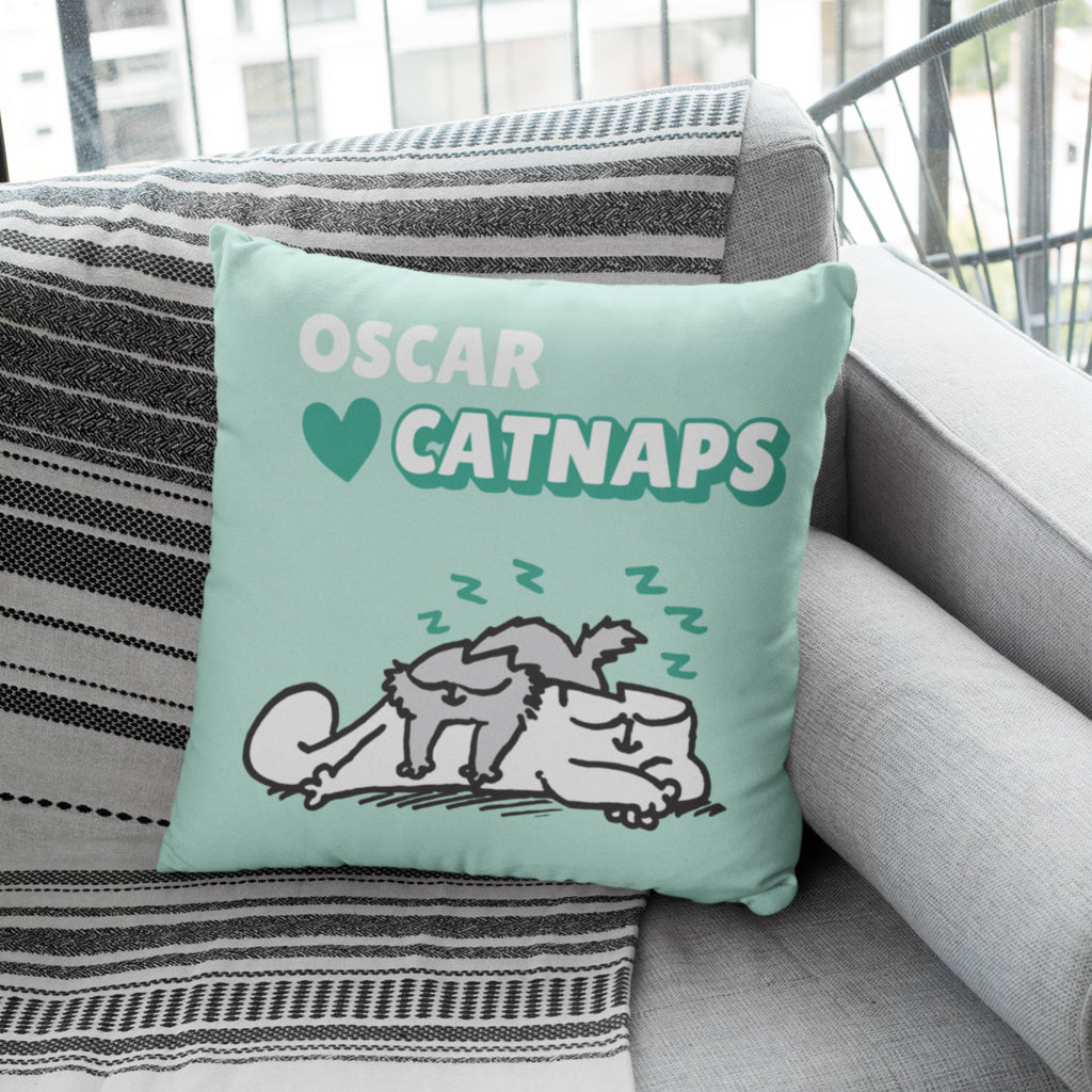 Personalised Love Catnaps Cushion