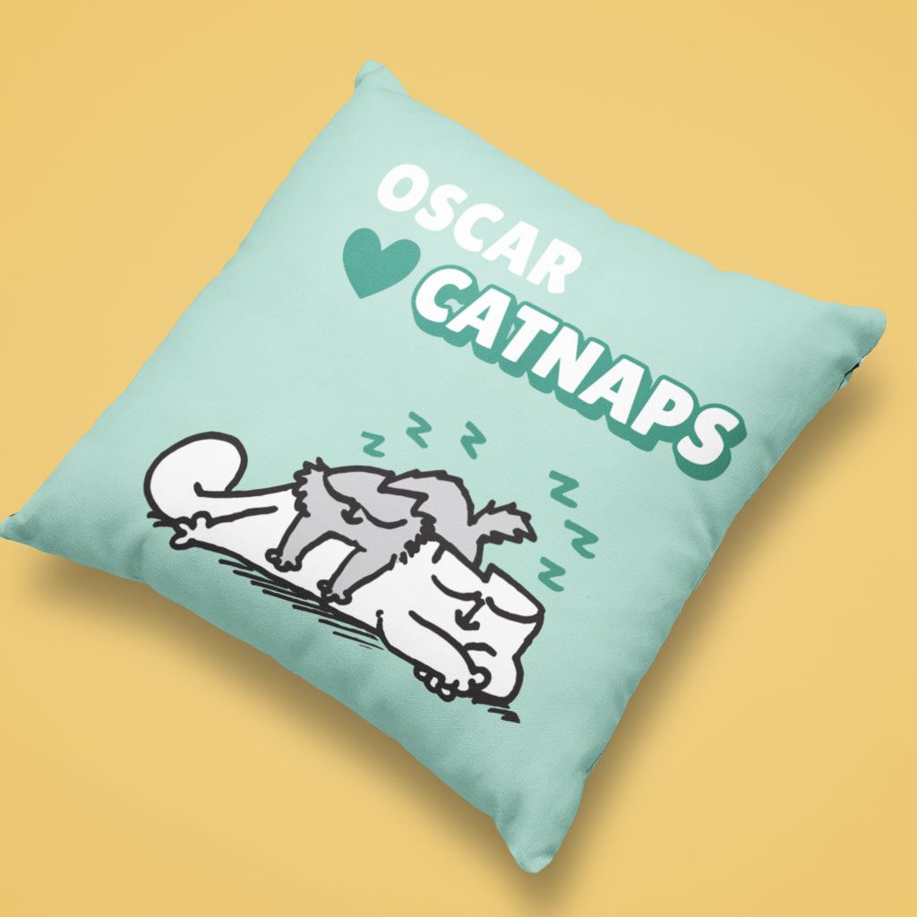 Personalised Love Catnaps Cushion