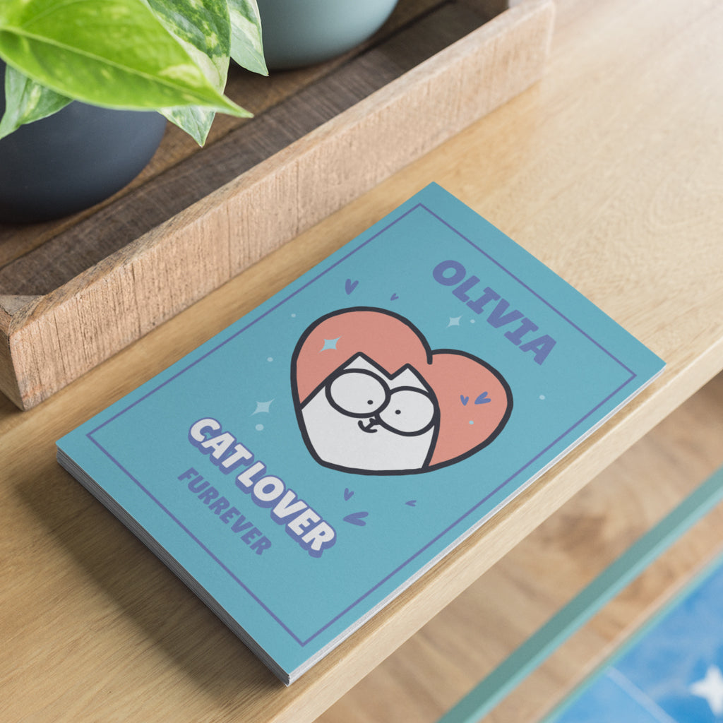 Personalised Cat Lover Furrever A5 Notepad