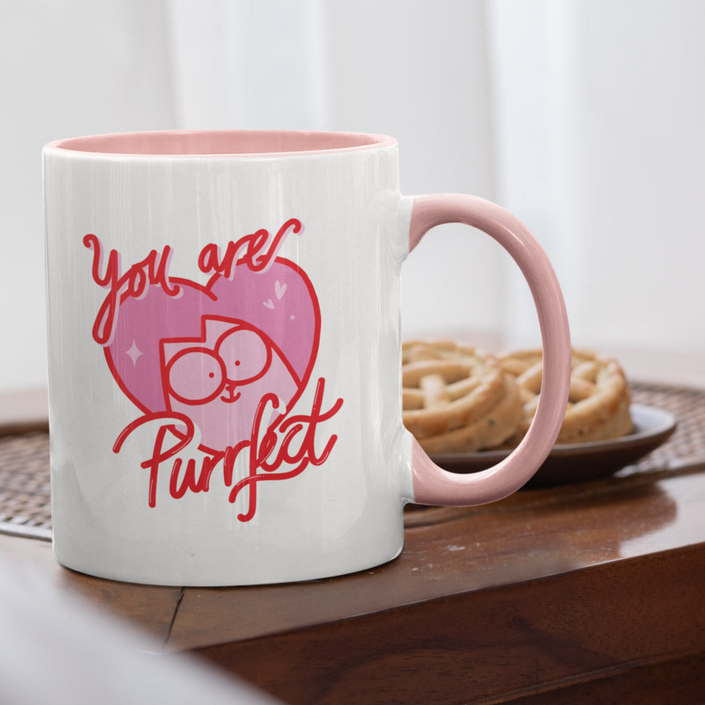 Simon's Cat You Are Purrfect - Pink Colour Insert Mug