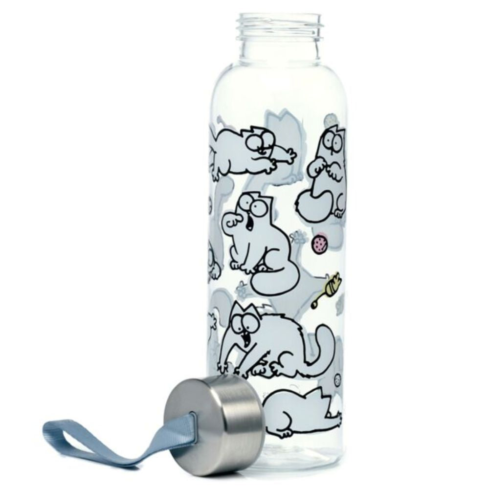 Simon's Cat 500ml Shatterproof Water Bottle with Metallic Lid (2021 Edition)