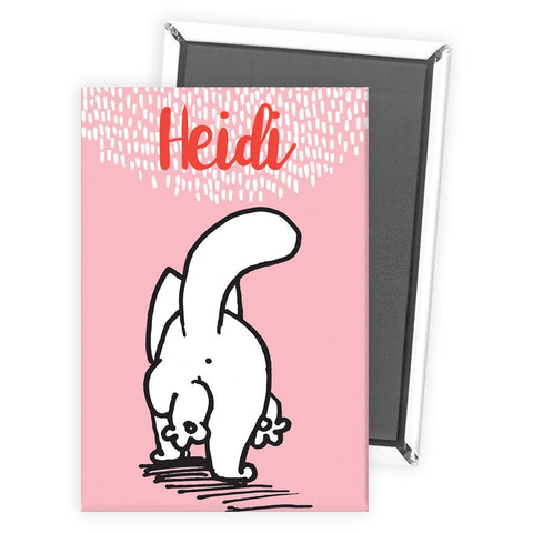 Personalised Cat Bum Pink Magnet - Simon's Cat Shop