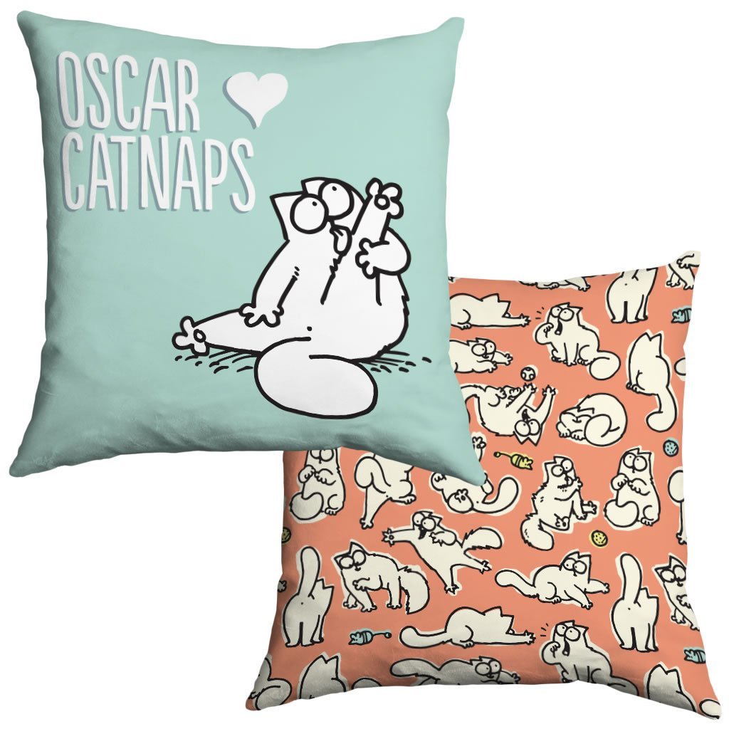 Personalised Cat Naps Cushion - Simon's Cat Shop