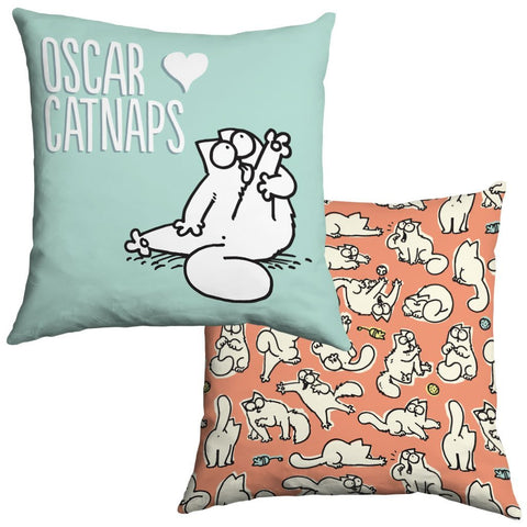 Personalised Cat Naps Cushion - Simon's Cat Shop