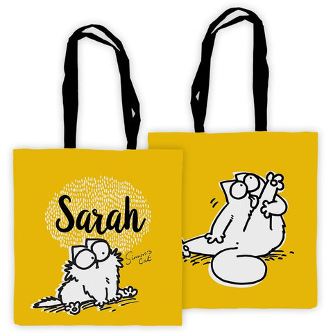Personalised Yellow Preening Premium Tote - Simon's Cat Shop