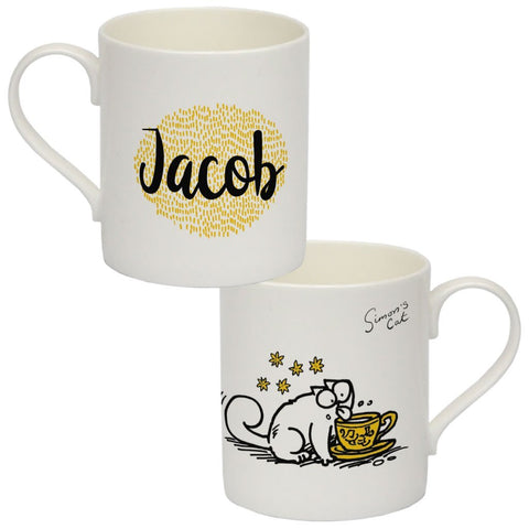 Personalised Thirsty Cat Bone China Mug - Simon's Cat Shop