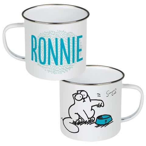 Personalised Feed Me Enamel Mug - Simon's Cat Shop