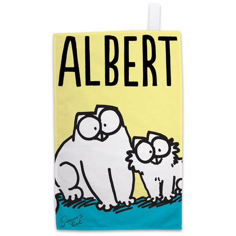 Personalised Friends Yellow Tea Towel - Simon's Cat Shop