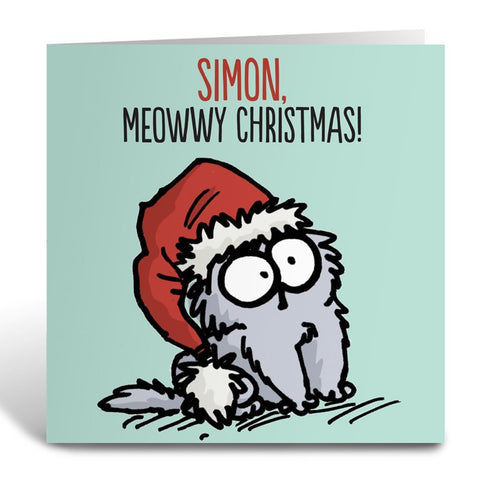 Personalised Meowwy Christmas Greeting Card - Simon's Cat Shop