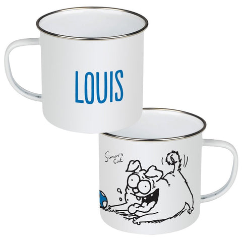 Personalised Pug Life Enamel Mug - Simon's Cat Shop