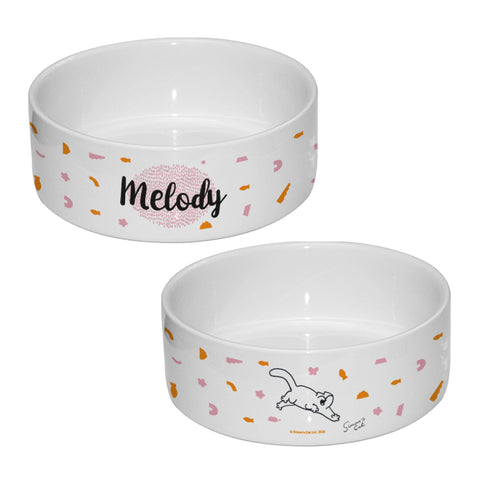 Simon's Cat Personalised Happy Cat Pet Food Bowl