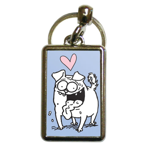 Pug Metal Keyring - Simon's Cat Shop