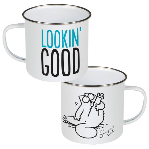 Lookin' Good Enamel Mug - Simon's Cat Shop