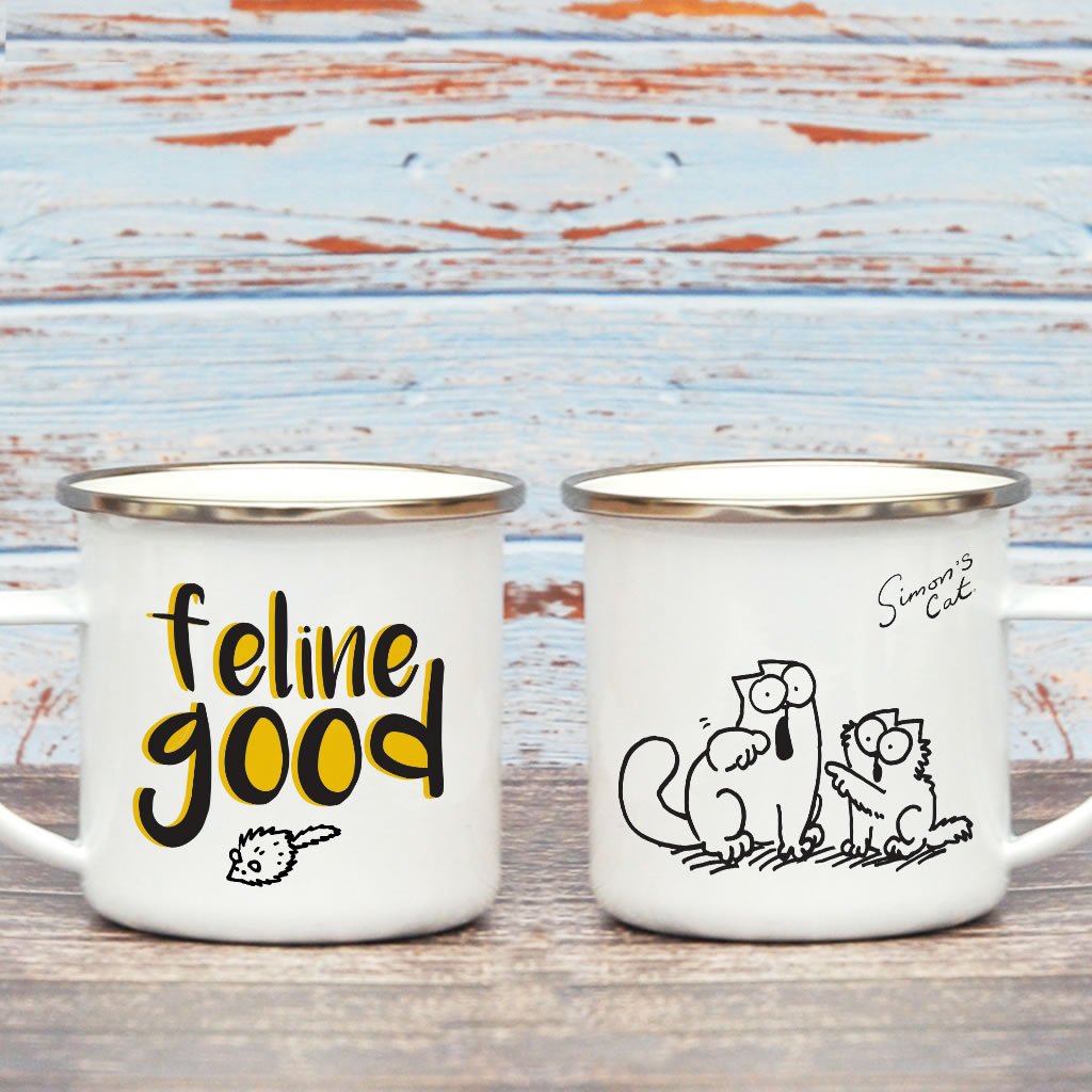 Feline Good Enamel Mug - Simon's Cat Shop