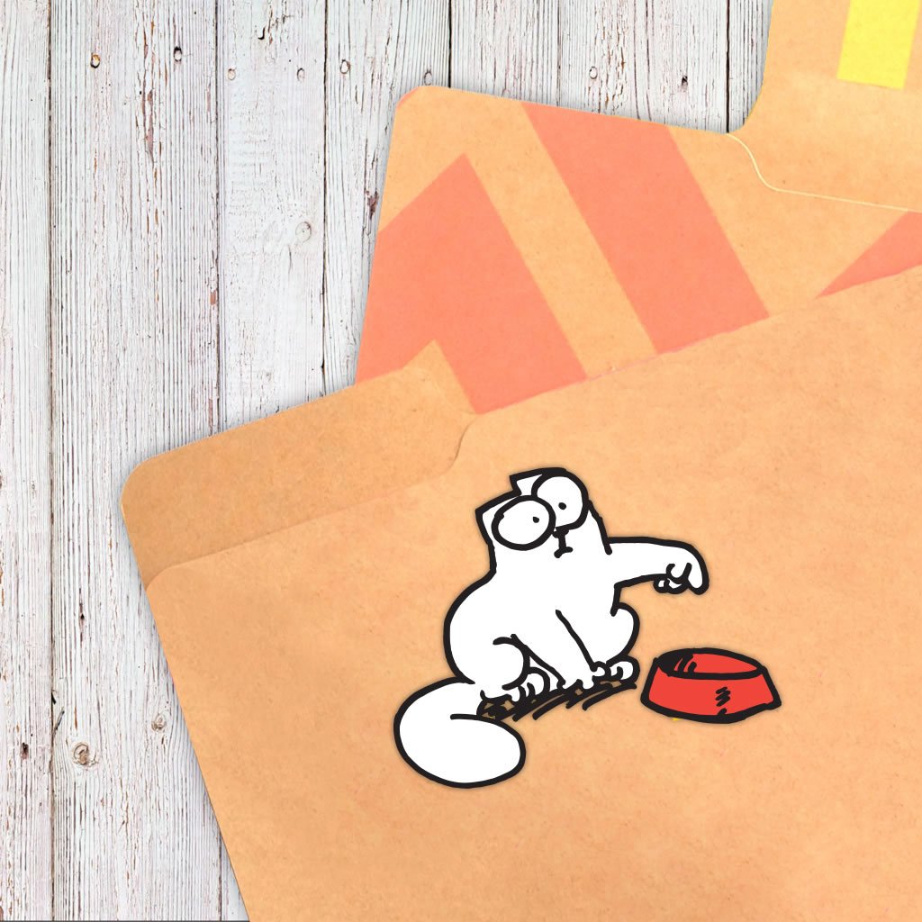 Simon's Cat Feed Me Sticker - Simon's Cat Shop