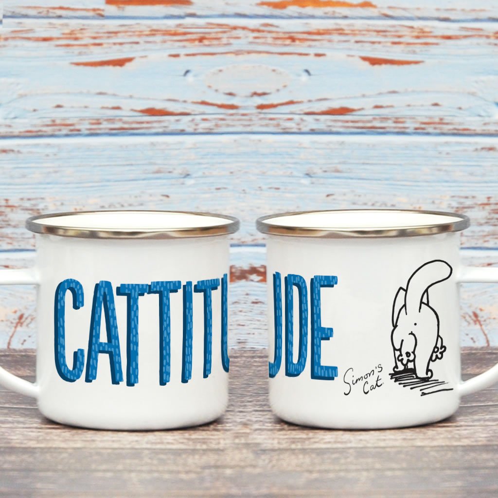 Cattitude Enamel Mug - Simon's Cat Shop