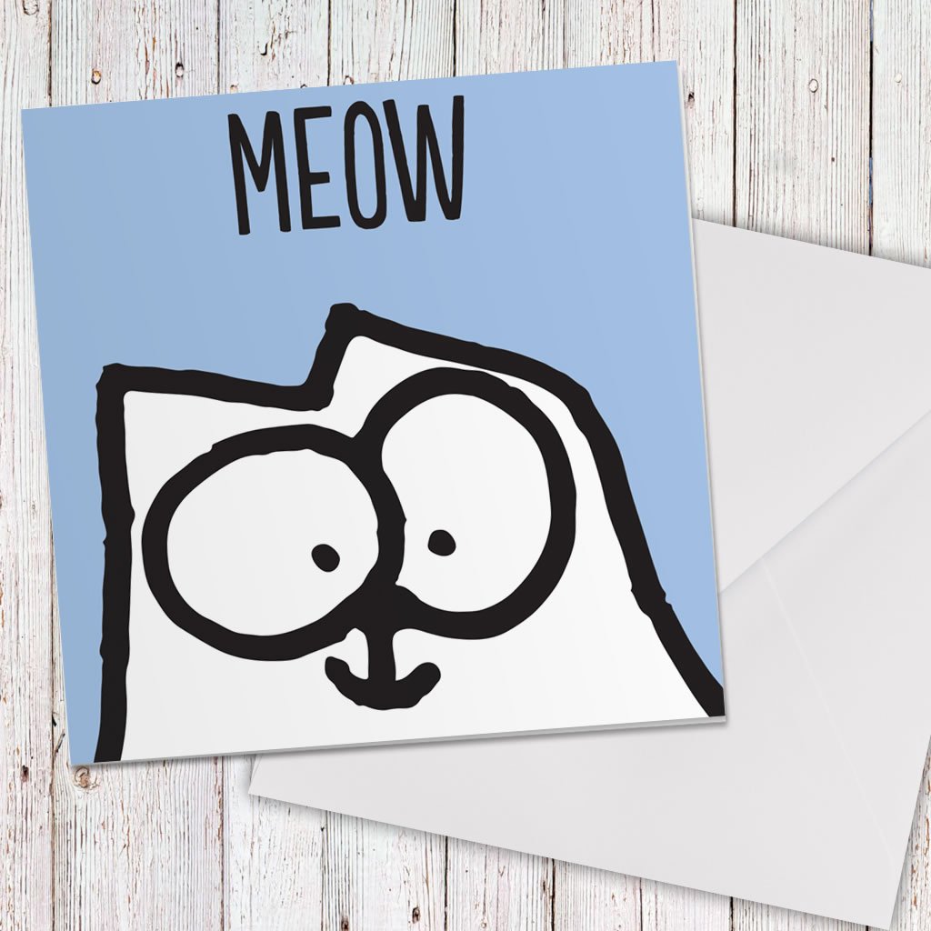 Meow Square Greeting Card - Simon's Cat Shop