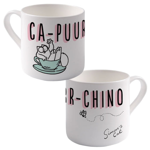 Ca-Puurr-Chino Bone China Mug - Simon's Cat Shop