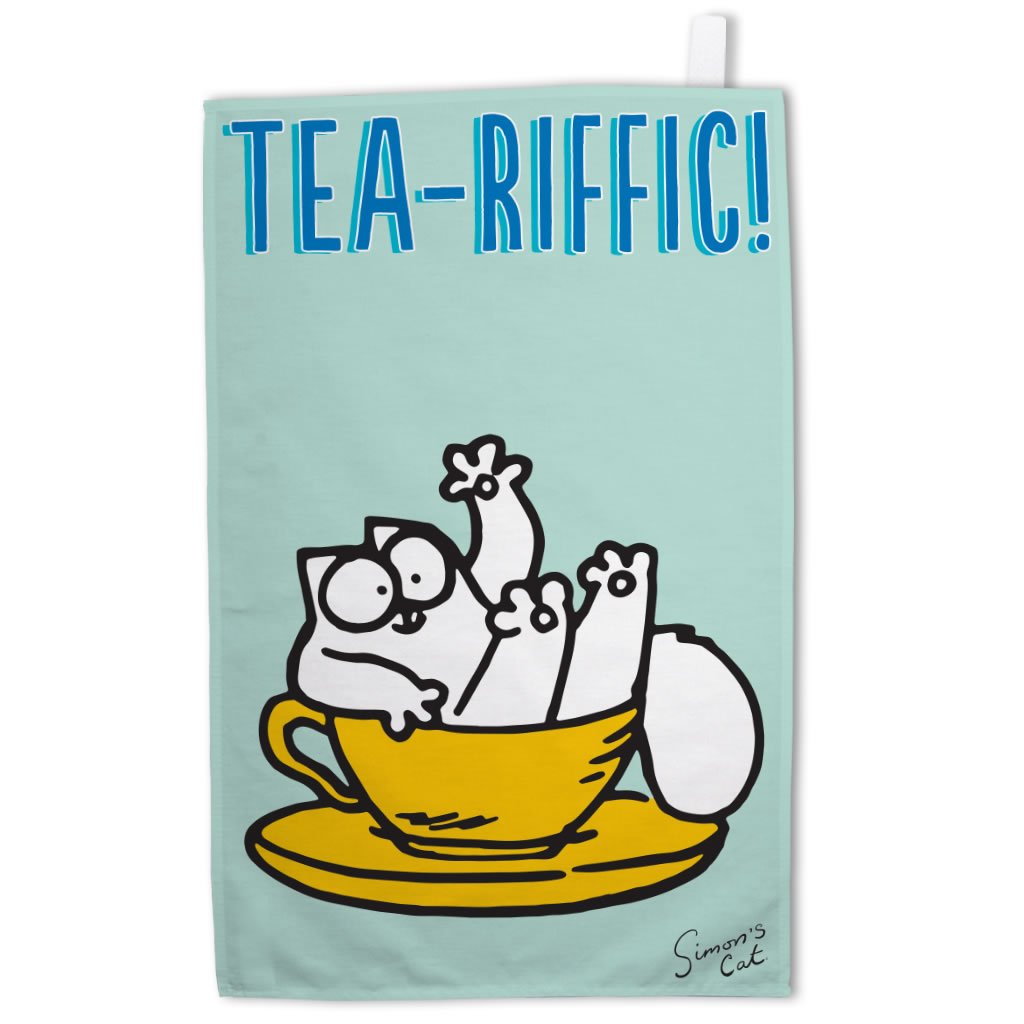 Tea-Riffic Tea Towel - Simon's Cat Shop