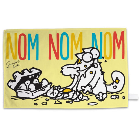 Nom Nom Nom Tea Towel - Simon's Cat Shop