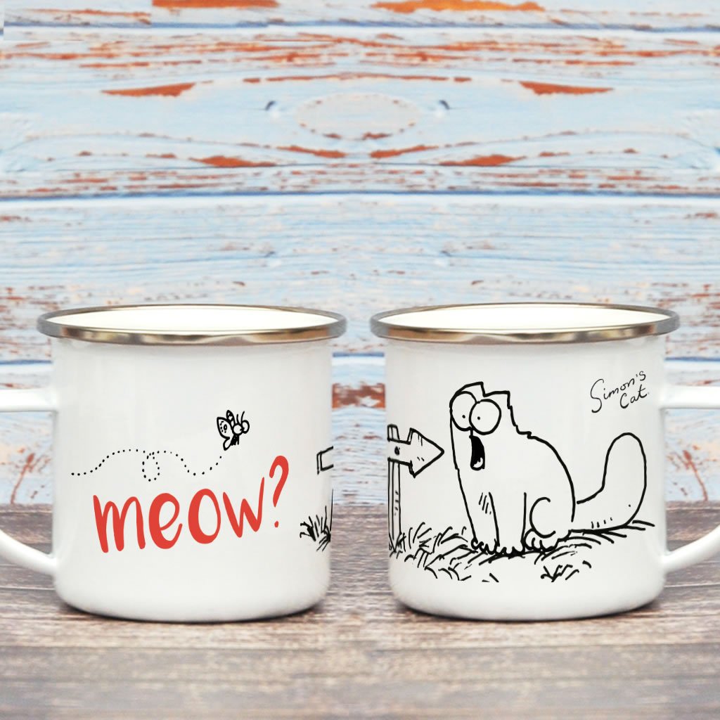 Meow? Enamel Mug - Simon's Cat Shop