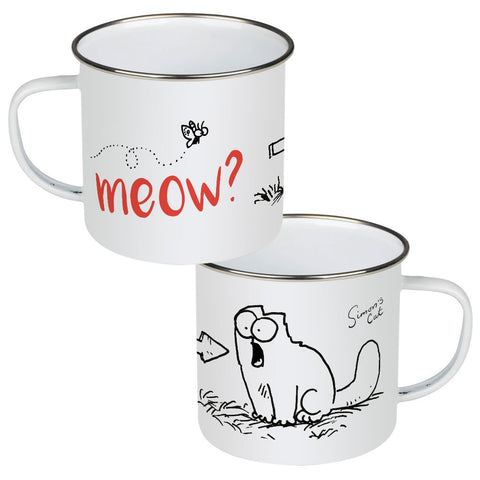 Meow? Enamel Mug - Simon's Cat Shop