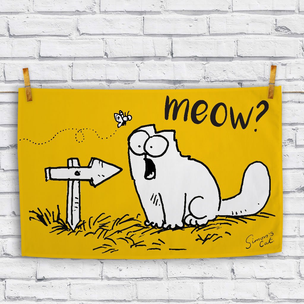 Meow? Tea Towel - Simon's Cat Shop