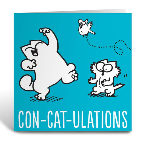 Con-Cat-Ulations Square Greeting Card - Simon's Cat Shop