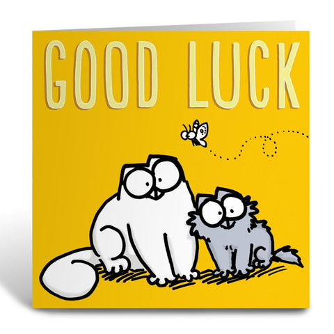 Good Luck Square Greeting Card - Simon's Cat Shop