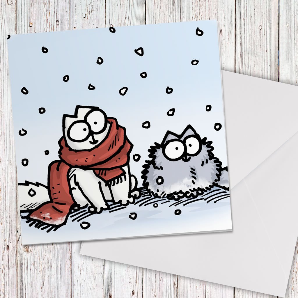 Snow Square Greeting Card - Simon's Cat Shop