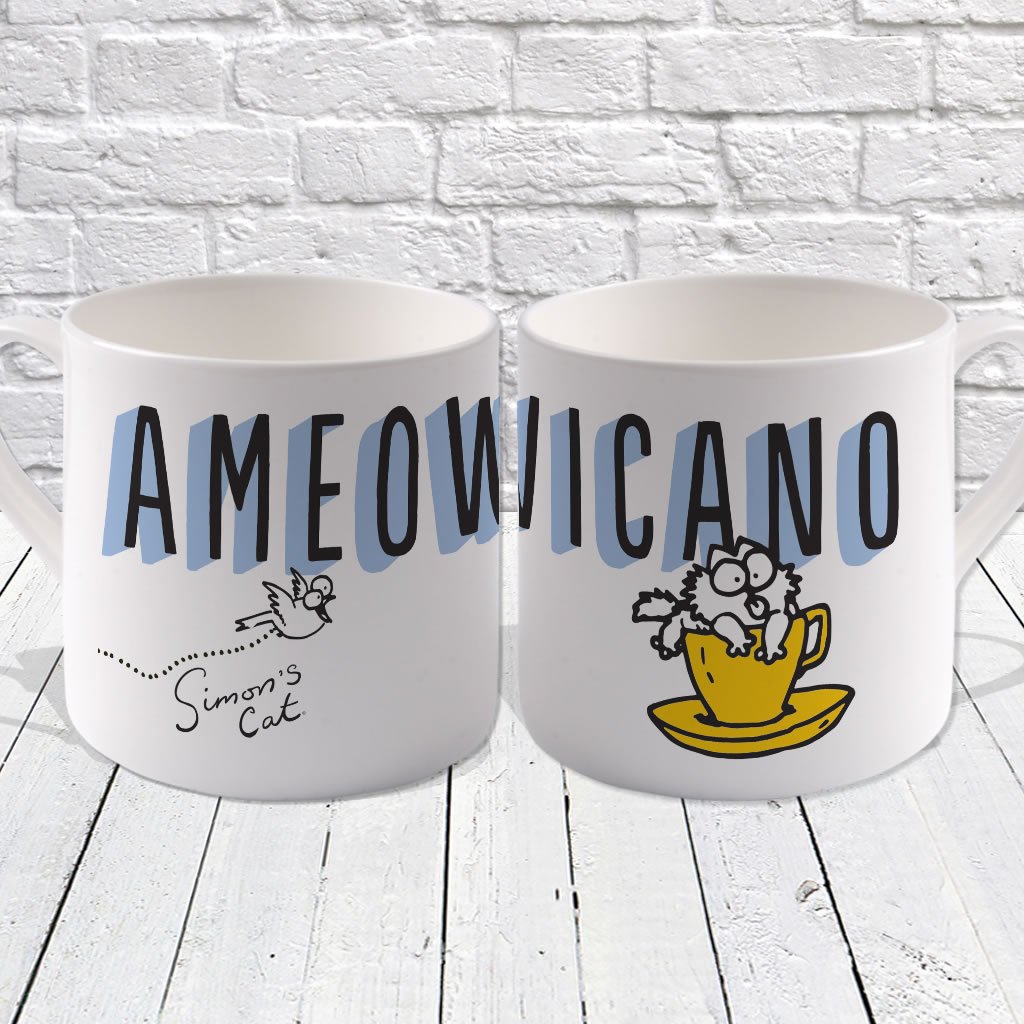 Ameowicano Bone China Mug - Simon's Cat Shop