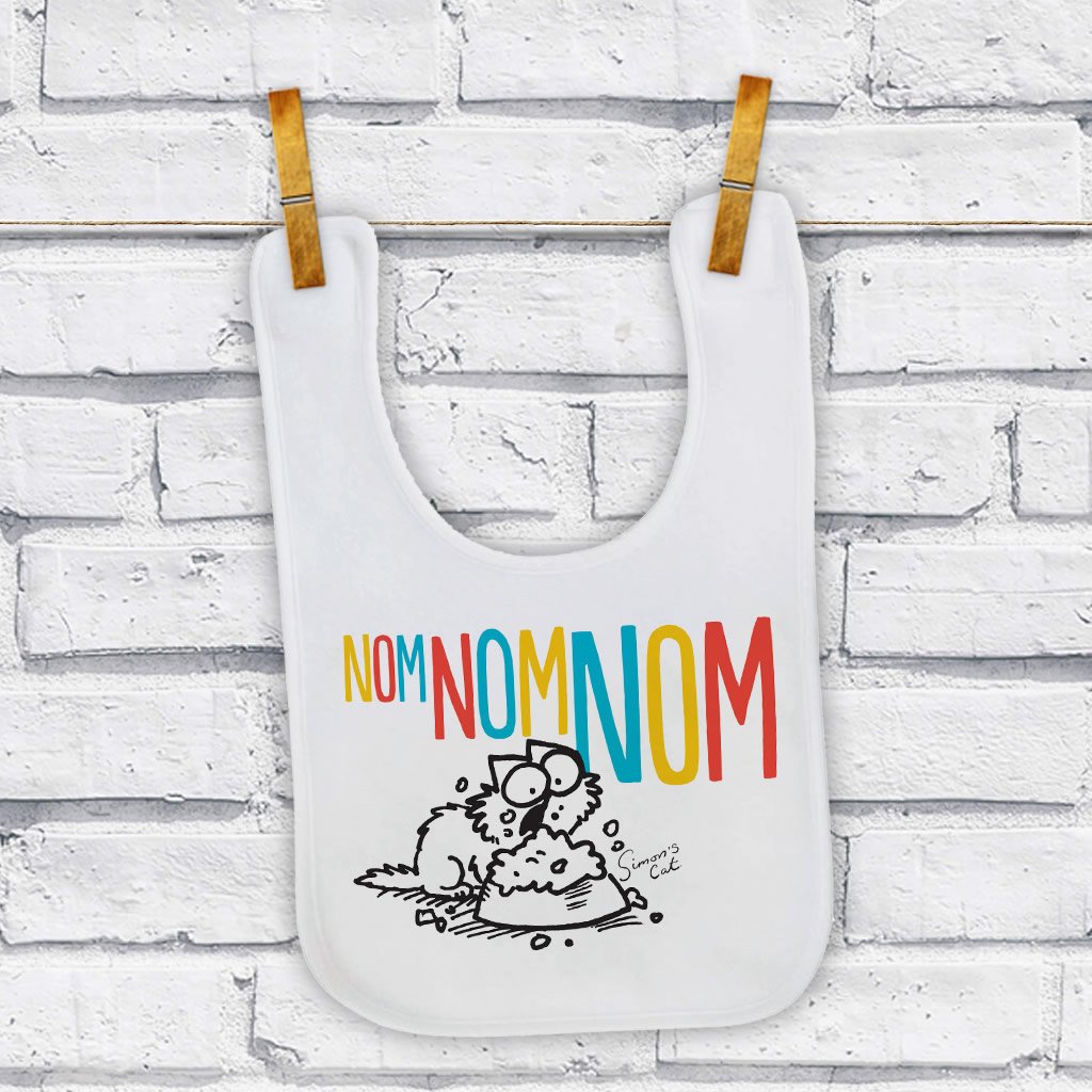 Nom Nom Nom Baby Bib - Simon's Cat Shop