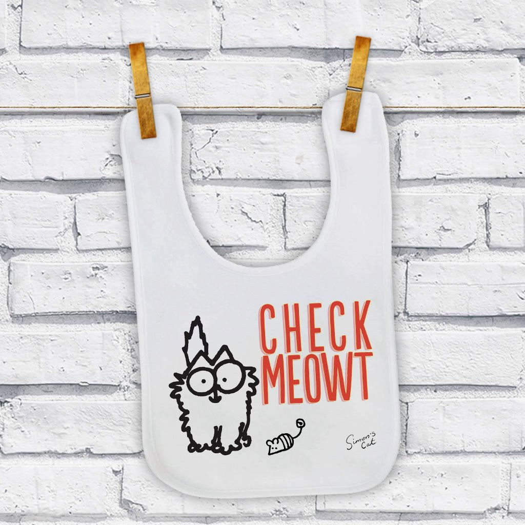 Check Meowt Baby Bib - Simon's Cat Shop
