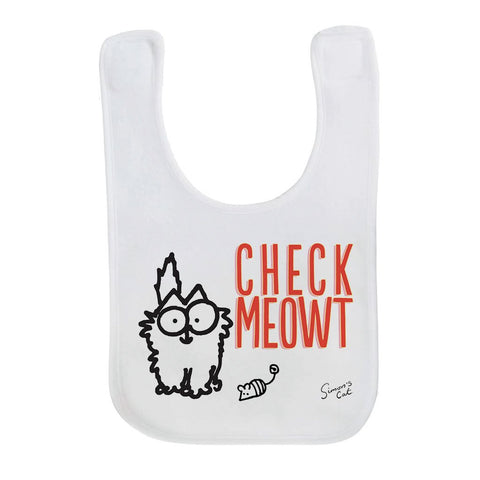 Check Meowt Baby Bib - Simon's Cat Shop