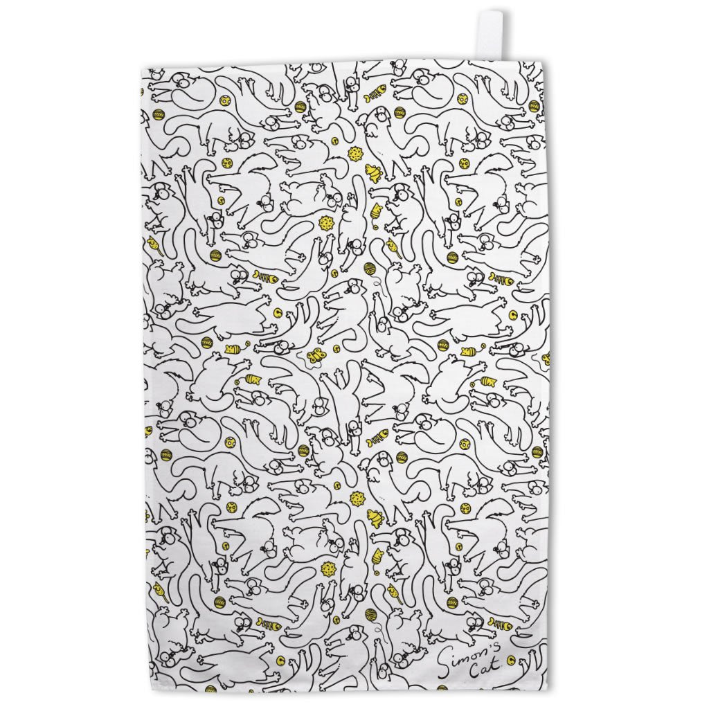 Simon's Cat Toys Tea Towel - Simon's Cat Shop