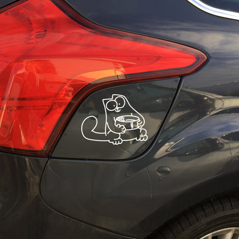 Simon's Cat Dinner Time Car Sticker - Simon's Cat Shop