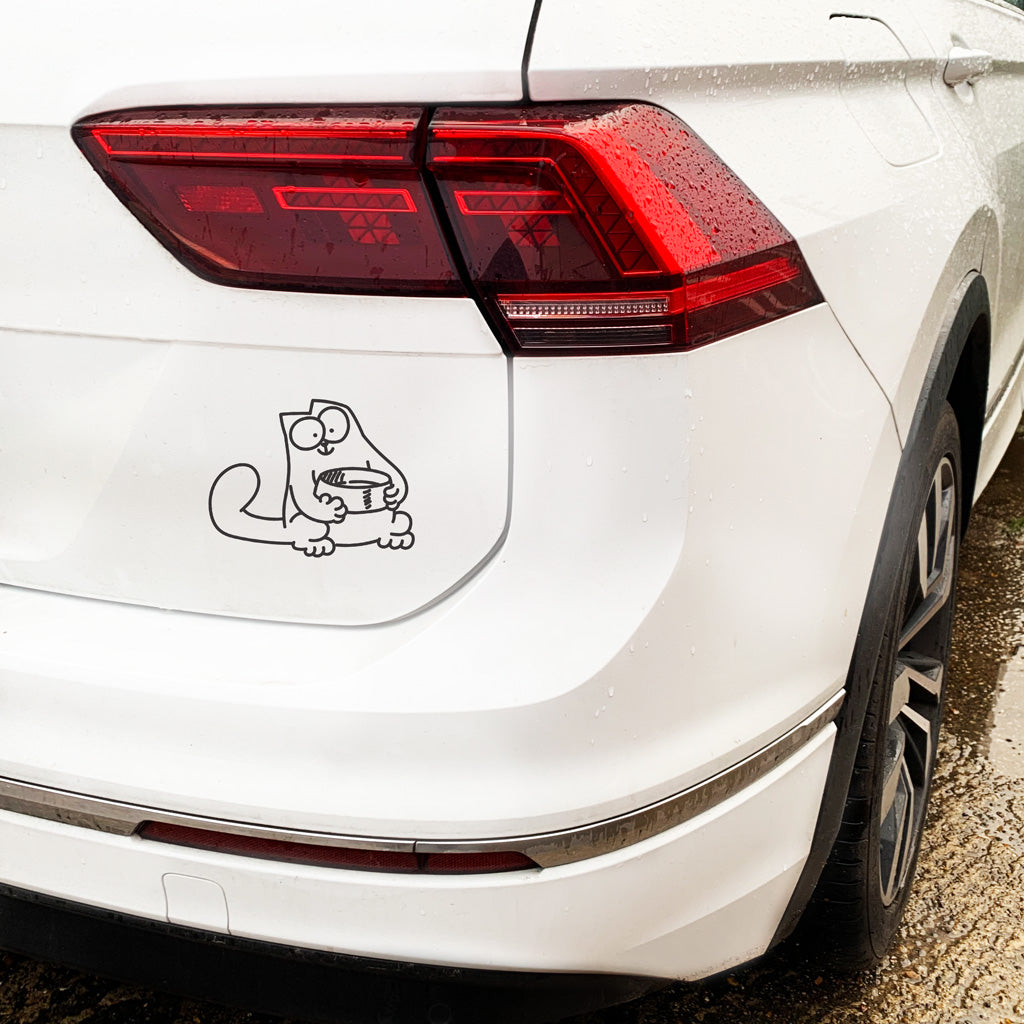 Simon's Cat Dinner Time Car Sticker - Simon's Cat Shop