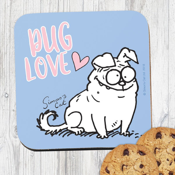 Pug Ceramic Coaster Tile Fawn