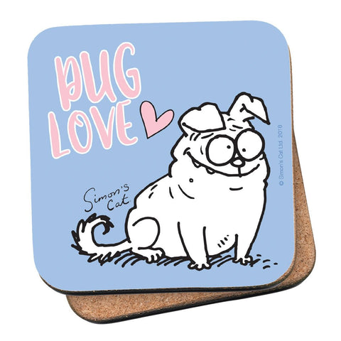 Pug Love Coaster - Simon's Cat Shop