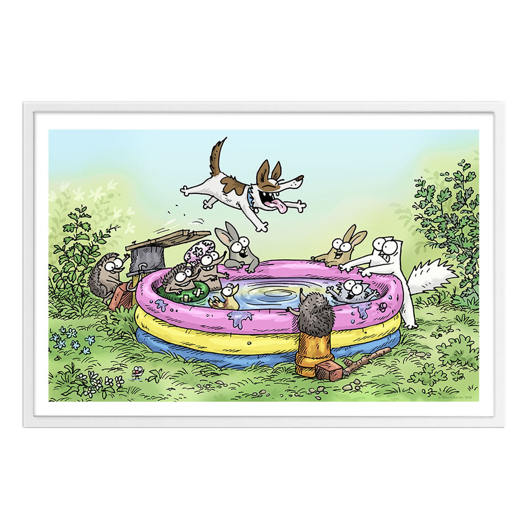 Splash Down - Framed Art Print (61x40cm) - Simon's Cat Shop