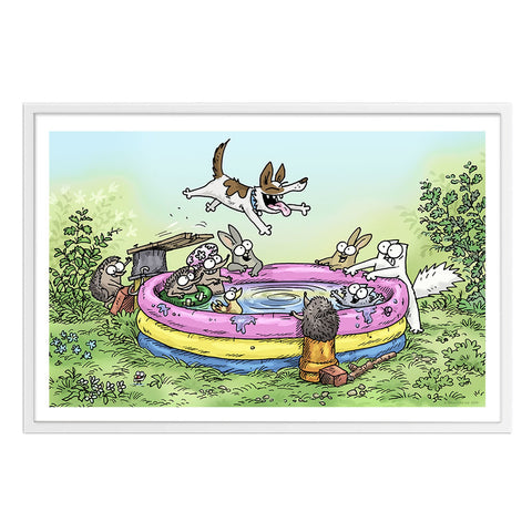 Splash Down - Framed Art Print (61x40cm) - Simon's Cat Shop