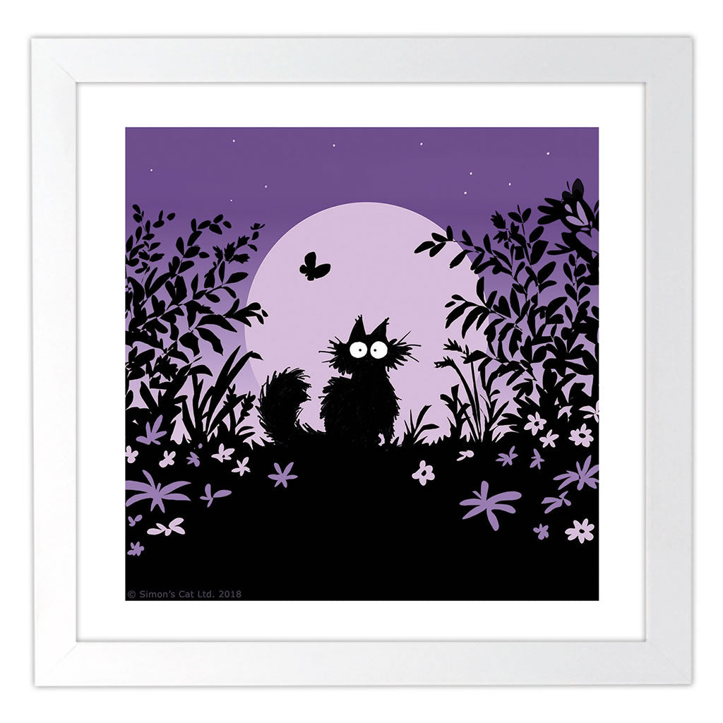 Simon's Nighttime Cat Square Framed Art Print - Simon's Cat Shop