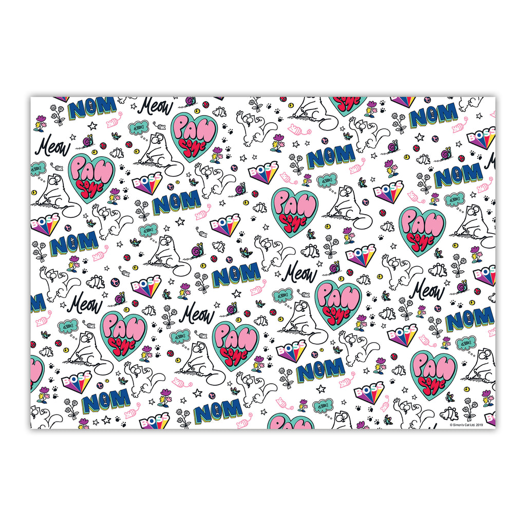 Simon's Cat White Gift Wrap - Simon's Cat Shop