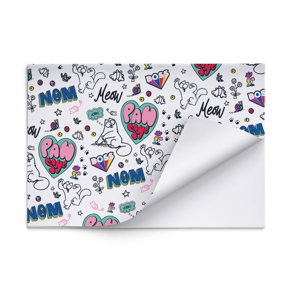Simon's Cat White Gift Wrap - Simon's Cat Shop