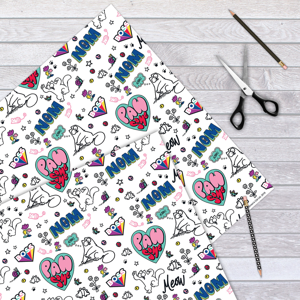 Simon's Cat White Gift Wrap - Simon's Cat Shop
