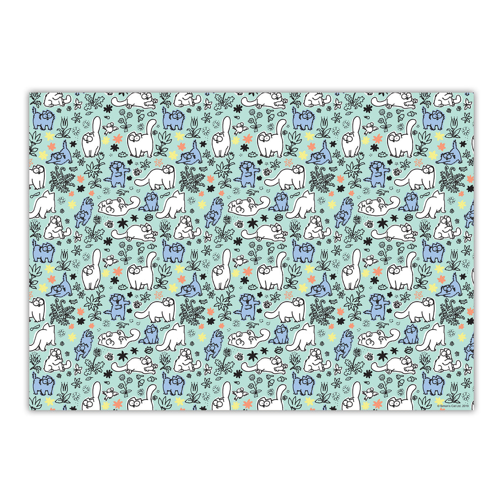 Simon's Cat Blue Gift Wrap - Simon's Cat Shop